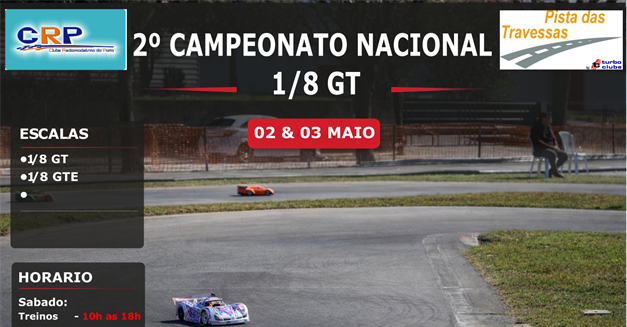 2ª Prova do Campeonato Nacional de 1/8GT e GTE 2026